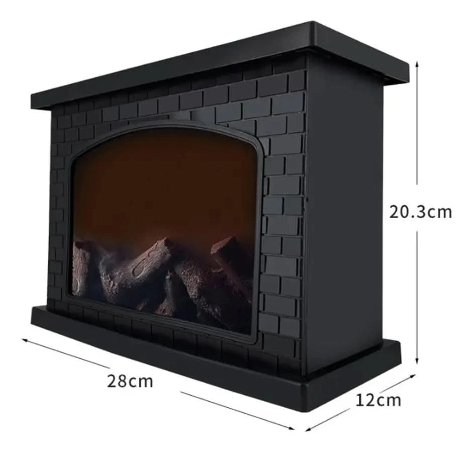 Lámpara LED Estilo Estufa a Leña con Efecto Llama Realista - 28x20cm