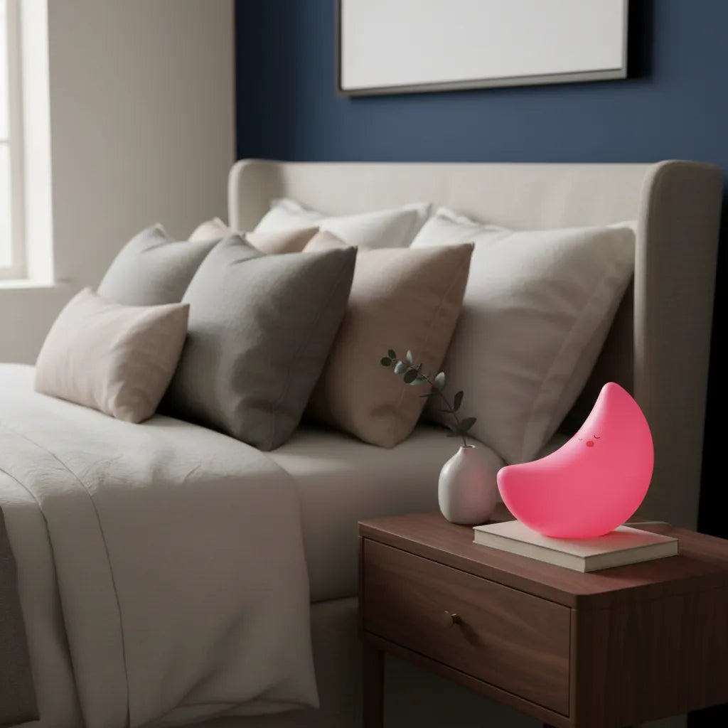 Veladora LED Luna 3D 14cm - Luz de Noche Relajante Quitamiedos