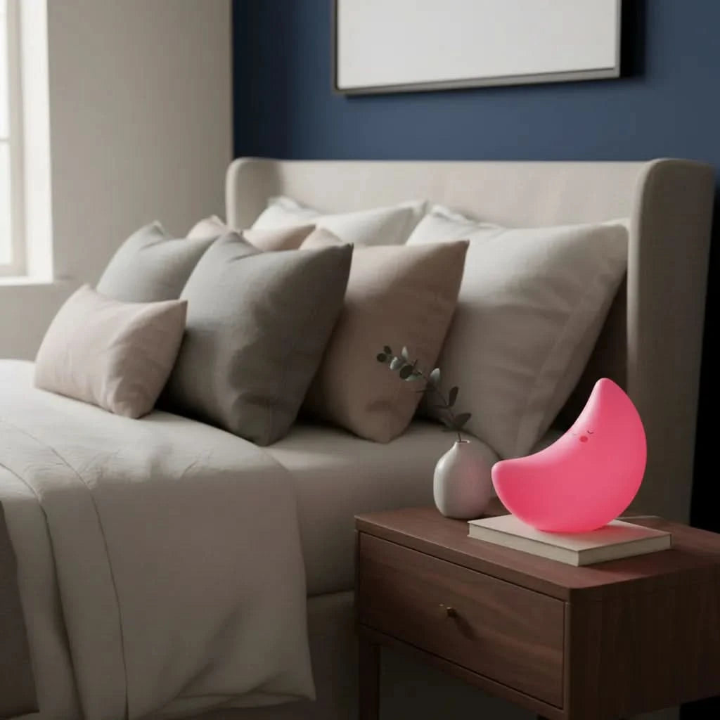 Veladora LED Luna 3D 14cm - Luz de Noche Relajante Quitamiedos