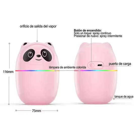 Humidificador Difusor Ultrasónico Kawaii 220ml - Lámpara LED y USB