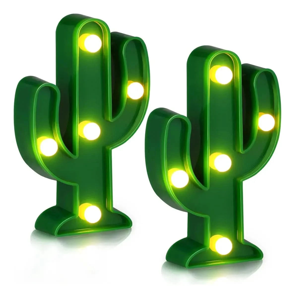 Lámpara Veladora LED Cactus Decorativa - Luz de Noche Marquee 26cm