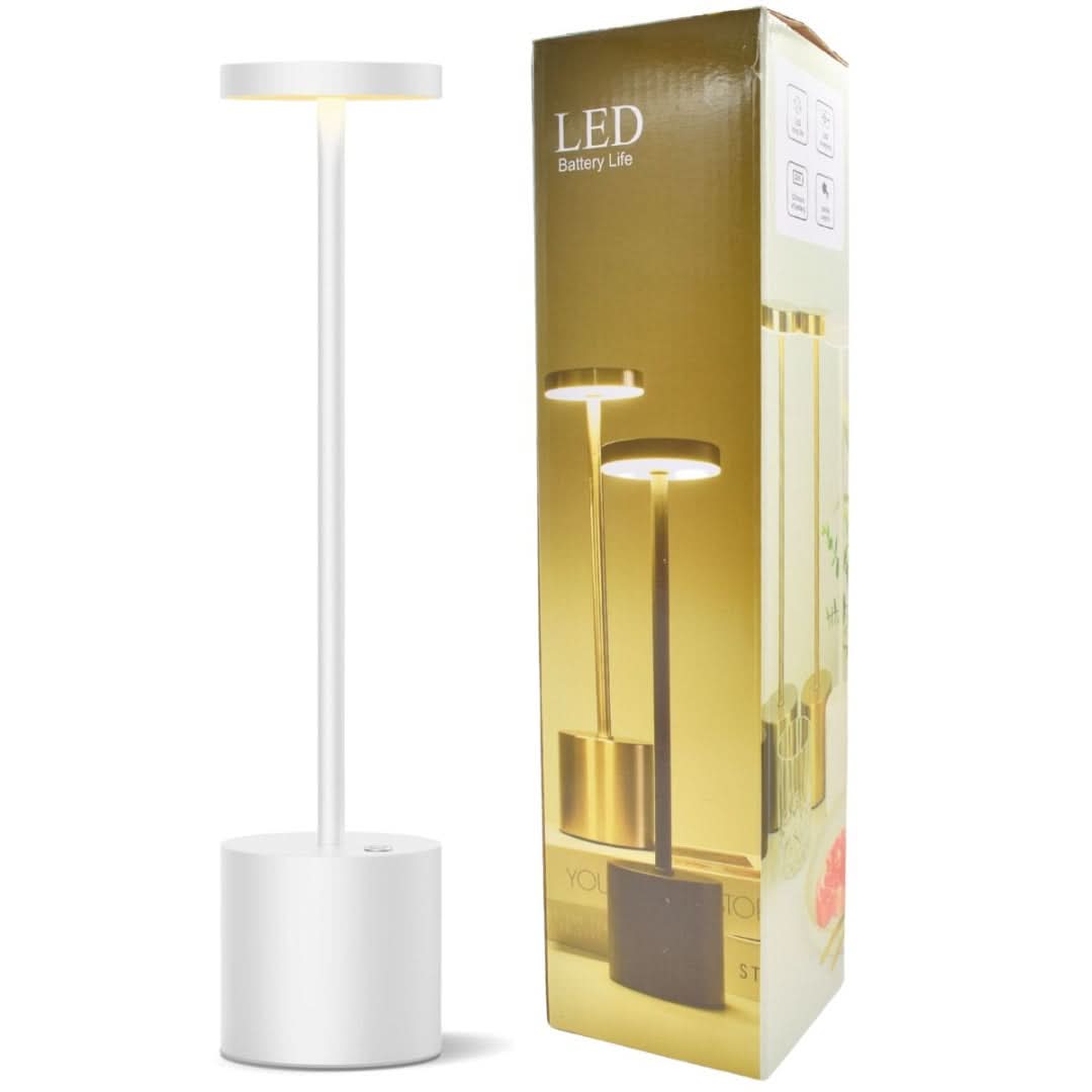 Lámpara de Mesa LED Inalámbrica Táctil Recargable - Diseño Minimalista Slim 34x8cm