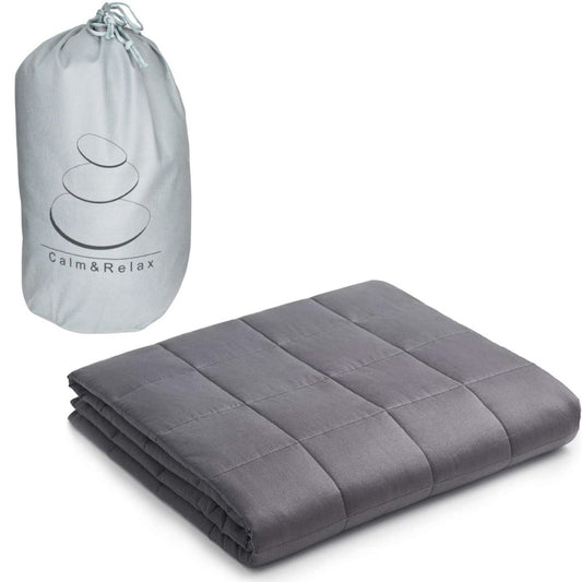 Manta Con Peso Terapéutica 7kg Algodón Antiestrés 150x200cm - Gris