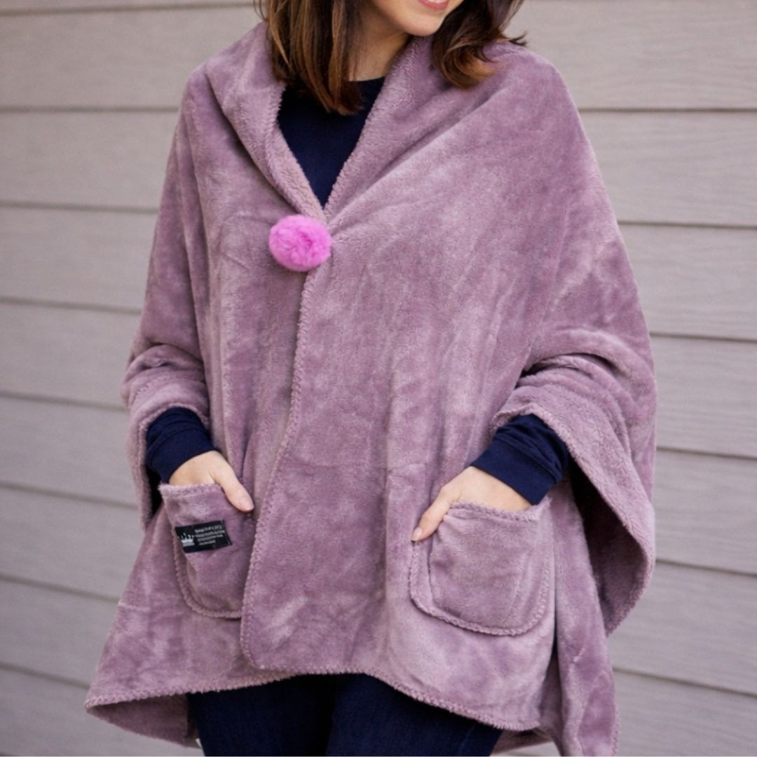 Manta Poncho de Abrigo con Bolsillos 65x170cm - Varios Colores
