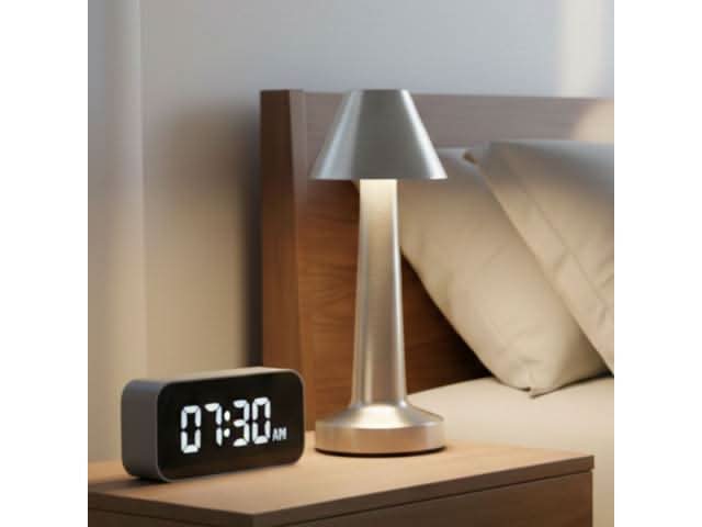 Lámpara de Escritorio LED Recargable con Panel Digital - Diseño Slim 24cm
