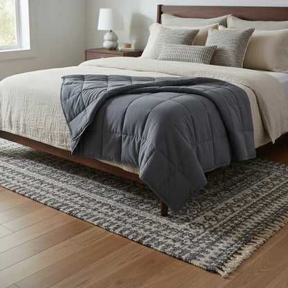 Manta Con Peso Terapéutica 7kg Algodón Antiestrés 150x200cm - Gris