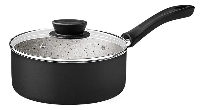Juego de Batería de Cocina Tramontina Linz Negro - Set de 9 Piezas con Antiadherente Starflon Max
