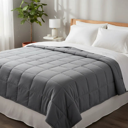 Manta Con Peso Terapéutica 7kg Algodón Antiestrés 150x200cm - Gris