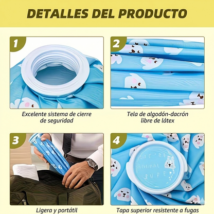 Bolsa de tela con tapa para hielos 15x8cm
