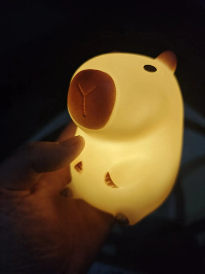 Lámpara De Noche Capibara De Silicona Para Mesita