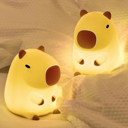 Lámpara De Noche Capibara De Silicona Para Mesita