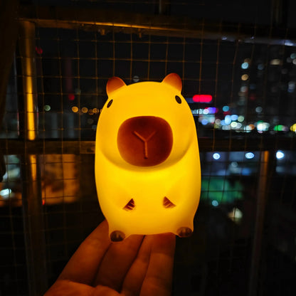 Lámpara De Noche Capibara De Silicona Para Mesita