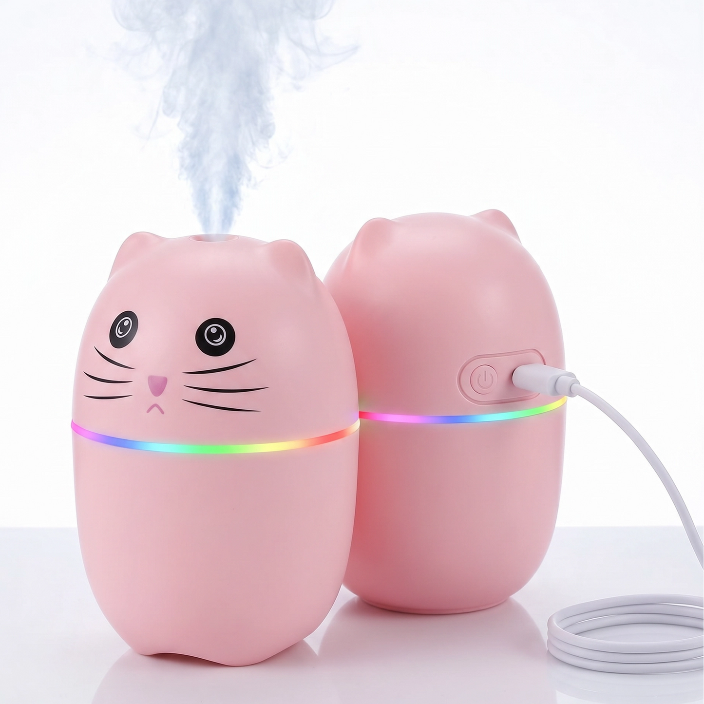 Humidificador Difusor Ultrasónico Kawaii 220ml - Lámpara LED y USB
