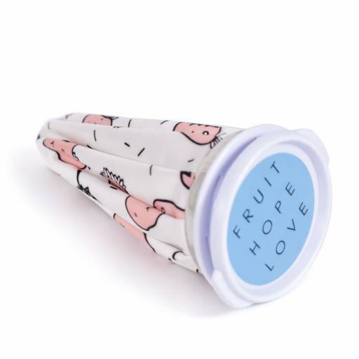 Bolsa de tela con tapa para hielos 15x8cm.