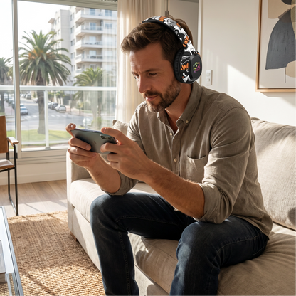 Auriculares Bluetooth Gamer con Luces RGB y Pure Bass - Inalámbricos
