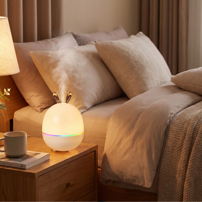 Humidificador Ultrasónico Conejo Difusor De Aroma Luz LED 260ml US