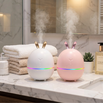 Humidificador Ultrasónico Conejo Difusor De Aroma Luz LED 260ml US
