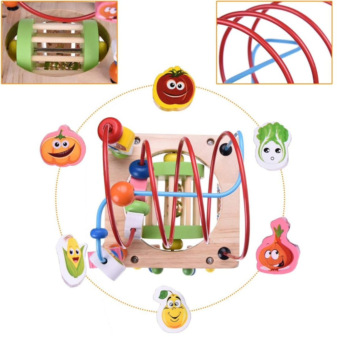 Cubo Didáctico de Madera 5 en 1 para Niños