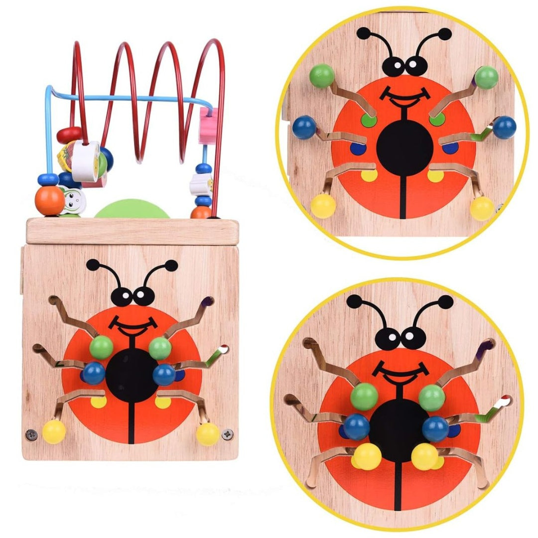 Cubo Didáctico de Madera 5 en 1 para Niños