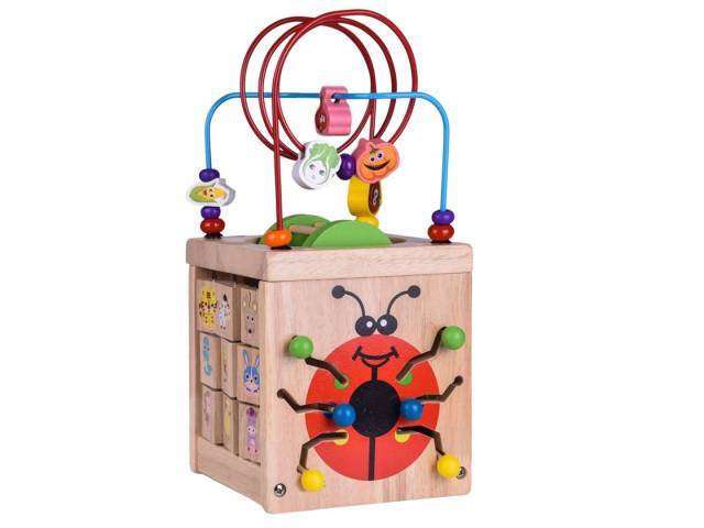 Cubo Didáctico de Madera 5 en 1 para Niños
