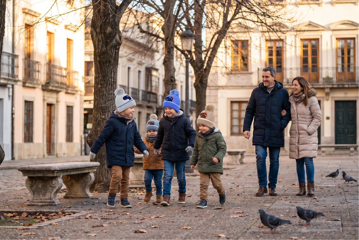 Gorro de Invierno Infantil Dino con Pompón y Forro Polar Interno