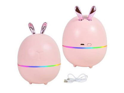 Humidificador Ultrasónico Conejo Difusor De Aroma Luz LED 260ml US