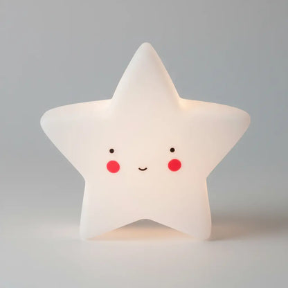 Veladora LED Estrella Blanca 12cm - Luz de Noche Infantil Quitamiedos