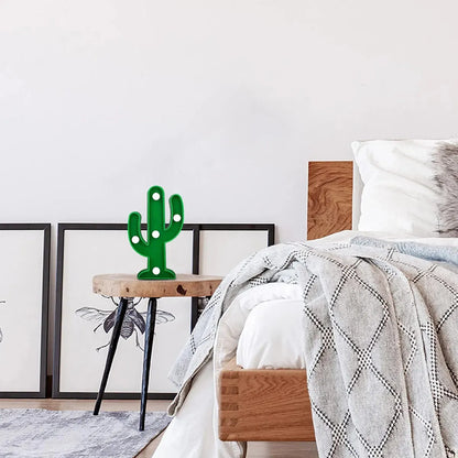 Lámpara Veladora LED Cactus Decorativa - Luz de Noche Marquee 26cm