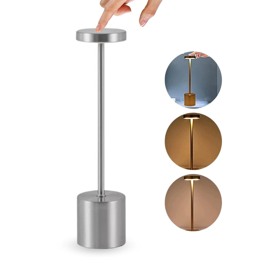 Lámpara de Mesa LED Inalámbrica Táctil Recargable - Diseño Minimalista Slim 34x8cm