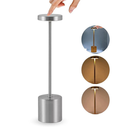 Lámpara de Mesa LED Inalámbrica Táctil Recargable - Diseño Minimalista Slim 34x8cm