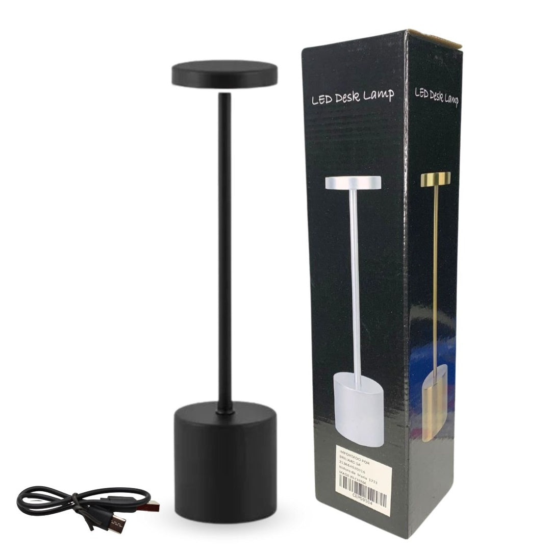 Lámpara de Mesa LED Inalámbrica Táctil Recargable - Diseño Minimalista Slim 34x8cm