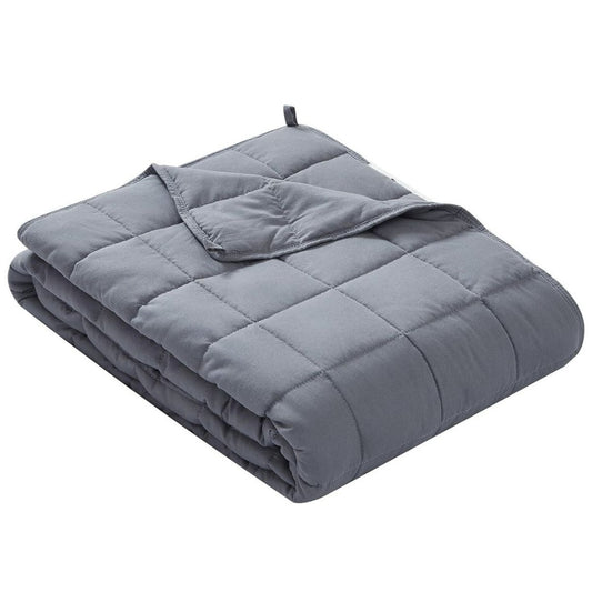Manta Con Peso Terapéutica 7kg Algodón Antiestrés 150x200cm - Gris