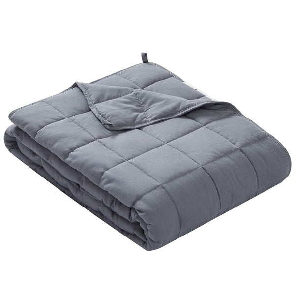 Manta Con Peso Terapéutica 7kg Algodón Antiestrés 150x200cm - Gris