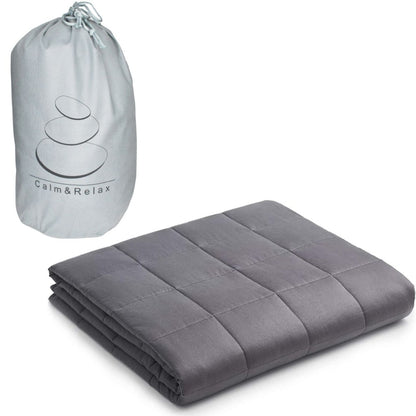 Manta Con Peso Terapéutica 7kg Algodón Antiestrés 150x200cm - Gris