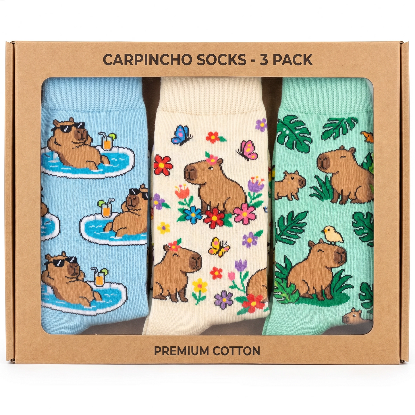 Medias con Diseño de Carpincho Talle 35-41 - Algodón Premium Divertidas
