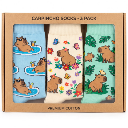 Medias con Diseño de Carpincho Talle 35-41 - Algodón Premium Divertidas