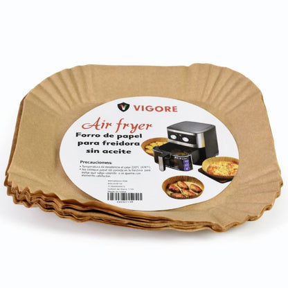Papel Antiadherente para Freidora de Aire Vigore 16x4.5cm - Pack x50 Unidades