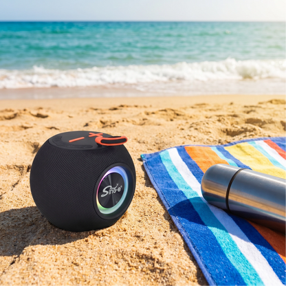 Parlante Bluetooth Esférico con Luces LED RGB y Radio FM - Sing-e ZQS P5