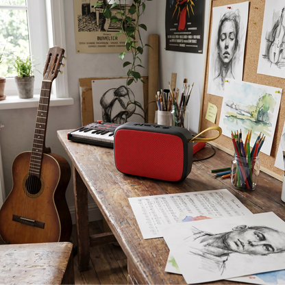Parlante Portátil Bluetooth Ultracompacto 13x8cm - Tablepro MG2 Rojo