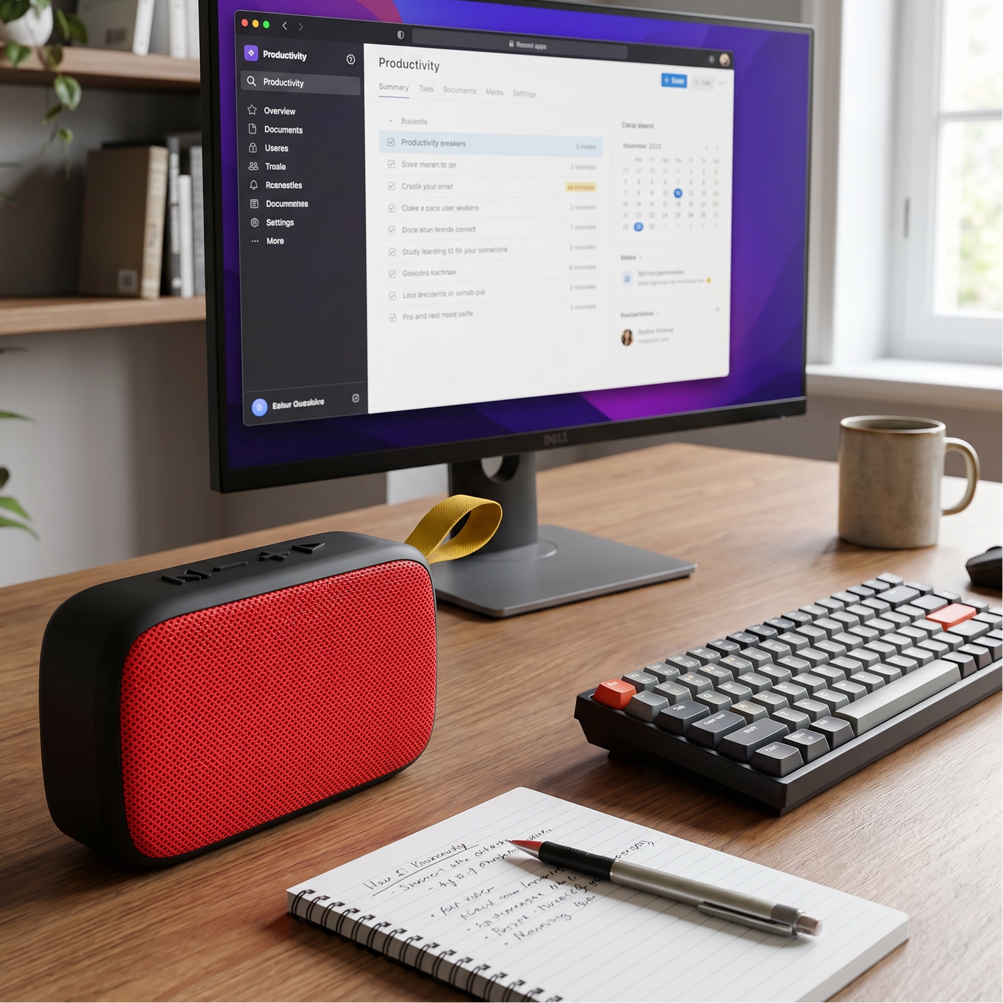 Parlante Portátil Bluetooth Ultracompacto 13x8cm - Tablepro MG2 Rojo