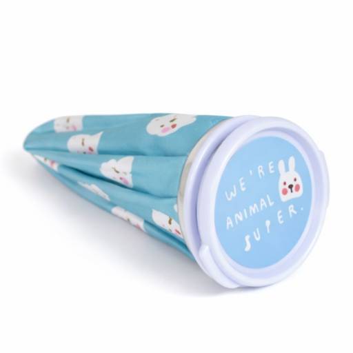 Bolsa de tela con tapa para hielos 15x8cm.