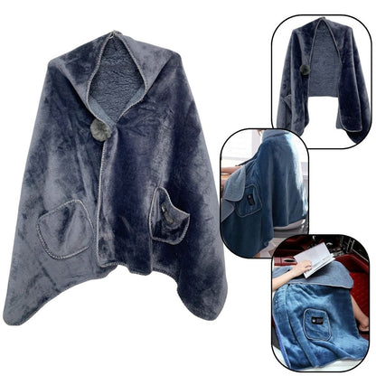 Manta Poncho de Abrigo con Bolsillos 65x170cm - Varios Colores