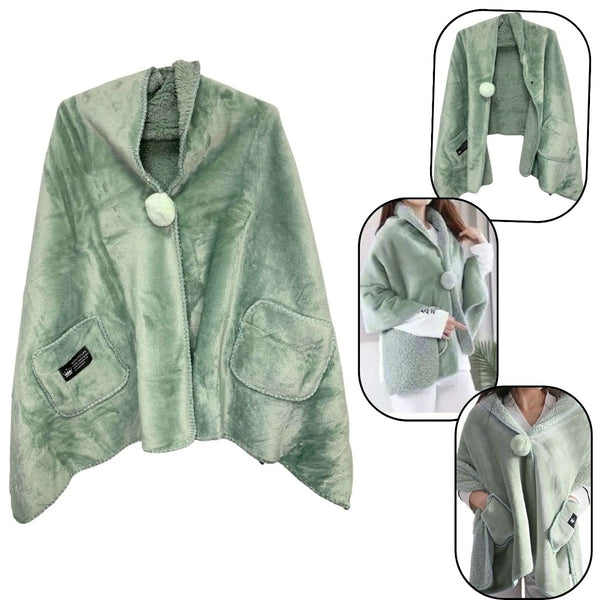 Manta Poncho de Abrigo con Bolsillos 65x170cm - Varios Colores