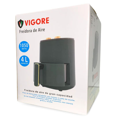 Freidora de aire 4L 1050W negra Vigore