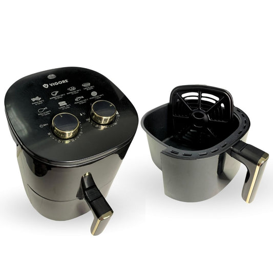 Freidora de aire 4L 1050W negra Vigore