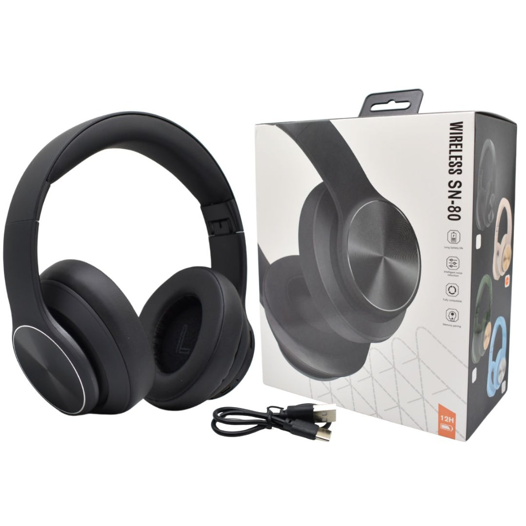 Auriculares Bluetooth Inalámbricos Plegables - Ultra Light Negro - Modelo P47