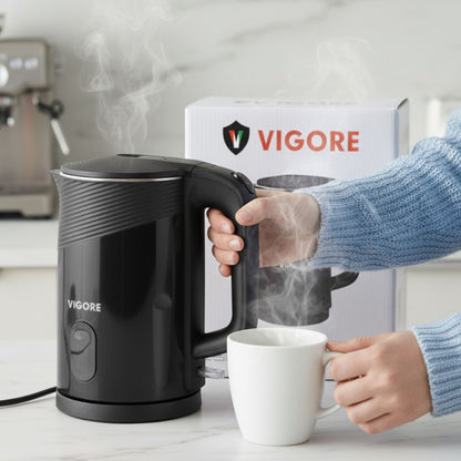 Jarra Eléctrica Vigore 2.3L - Hervidor con Corte Automático (Blanco / Negro)