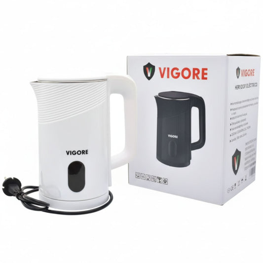 Jarra Eléctrica Vigore 2.3L - Hervidor con Corte Automático (Blanco / Negro)