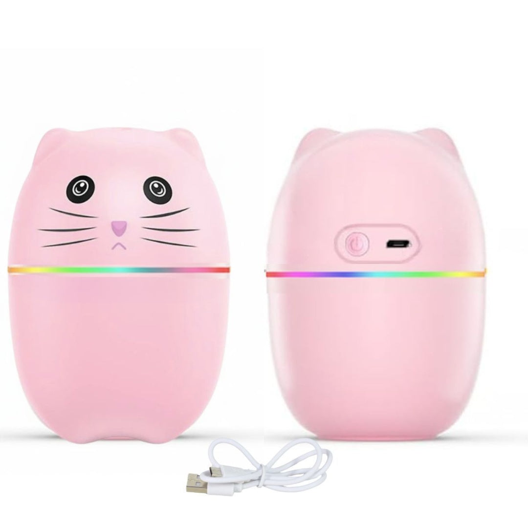 Humidificador Difusor Ultrasónico Kawaii 220ml - Lámpara LED y USB