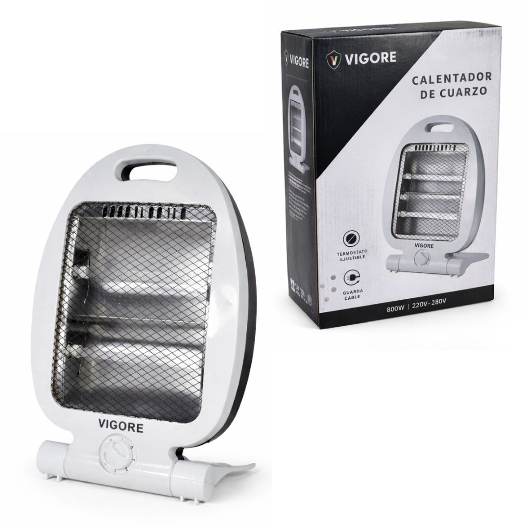 Estufa halógena Vigore 35 x 25 x 8 cm 800W.